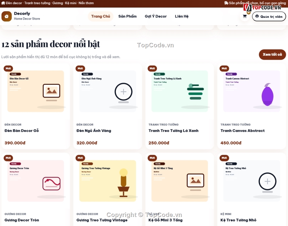 Web trang trí,bán đồ trang trí,trang trí